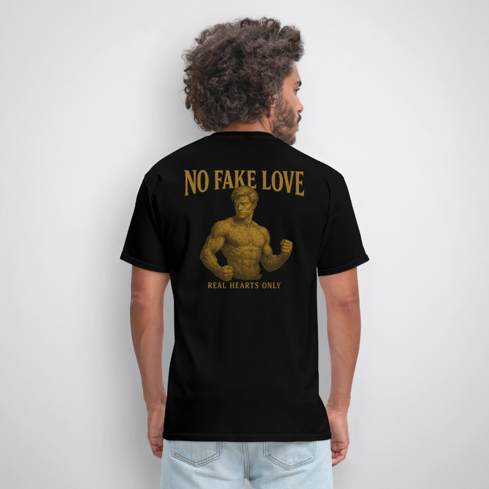 Men's T-Shirt | No Fake Love Back Print - black