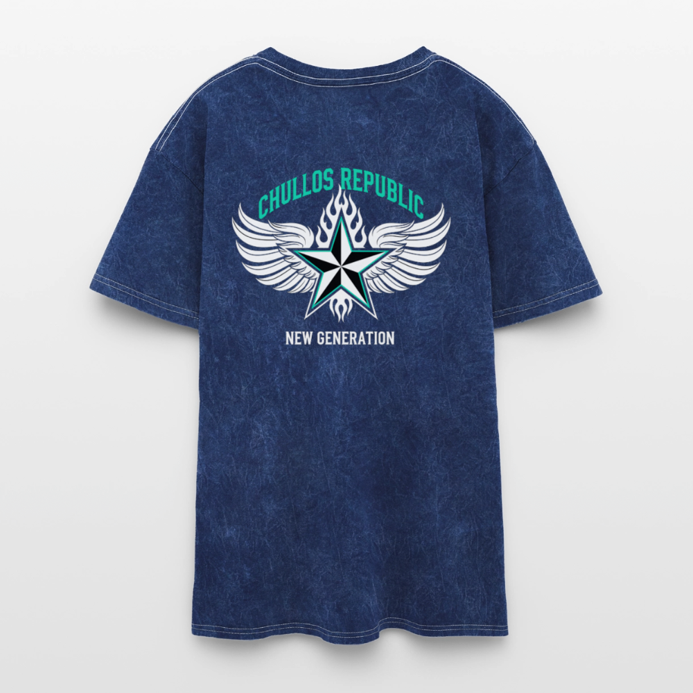 Chullos Republic — The CR Seal Mineral Washed Tee - mineral navy