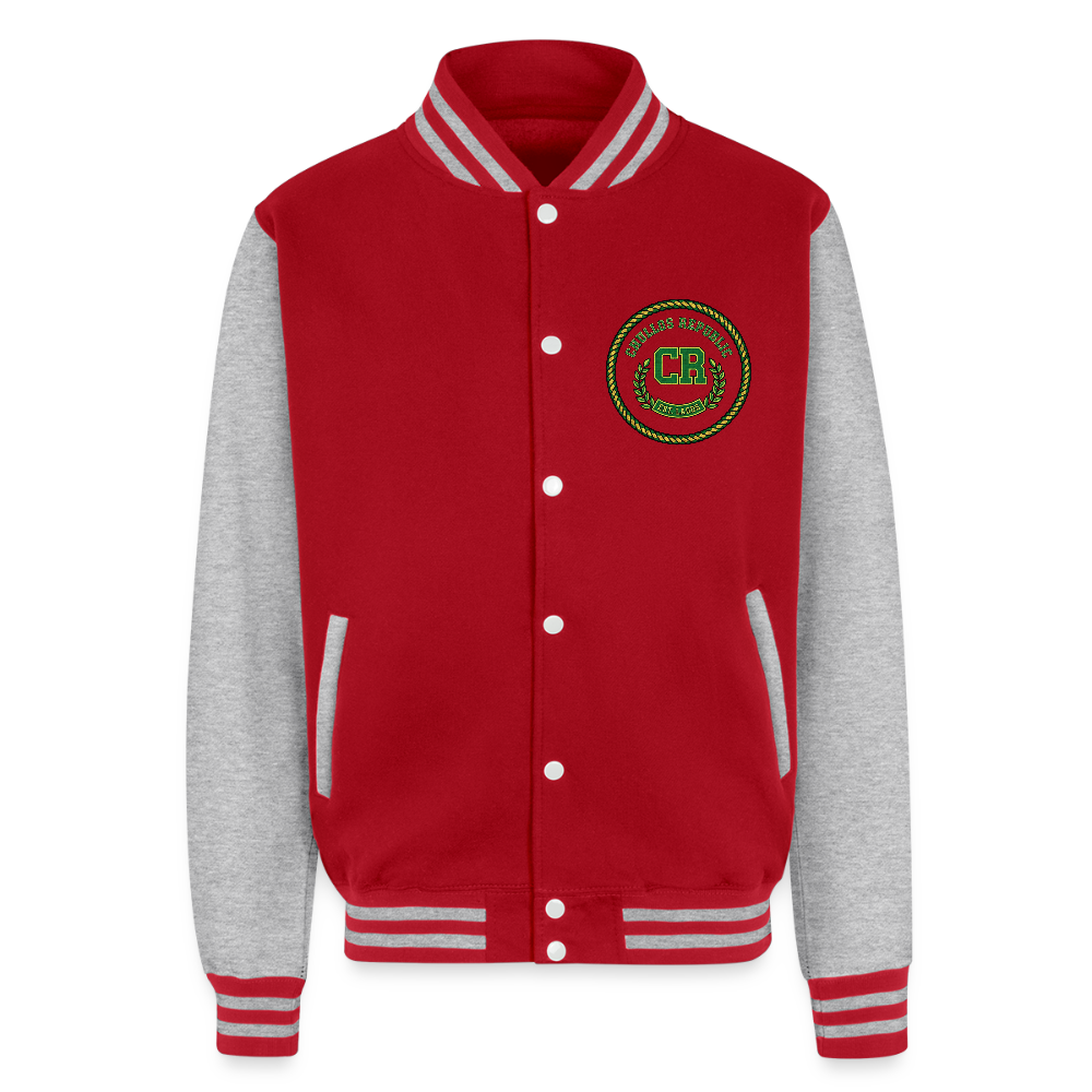 Light My Path | Unisex College Sweat Jacket - red/heather grey