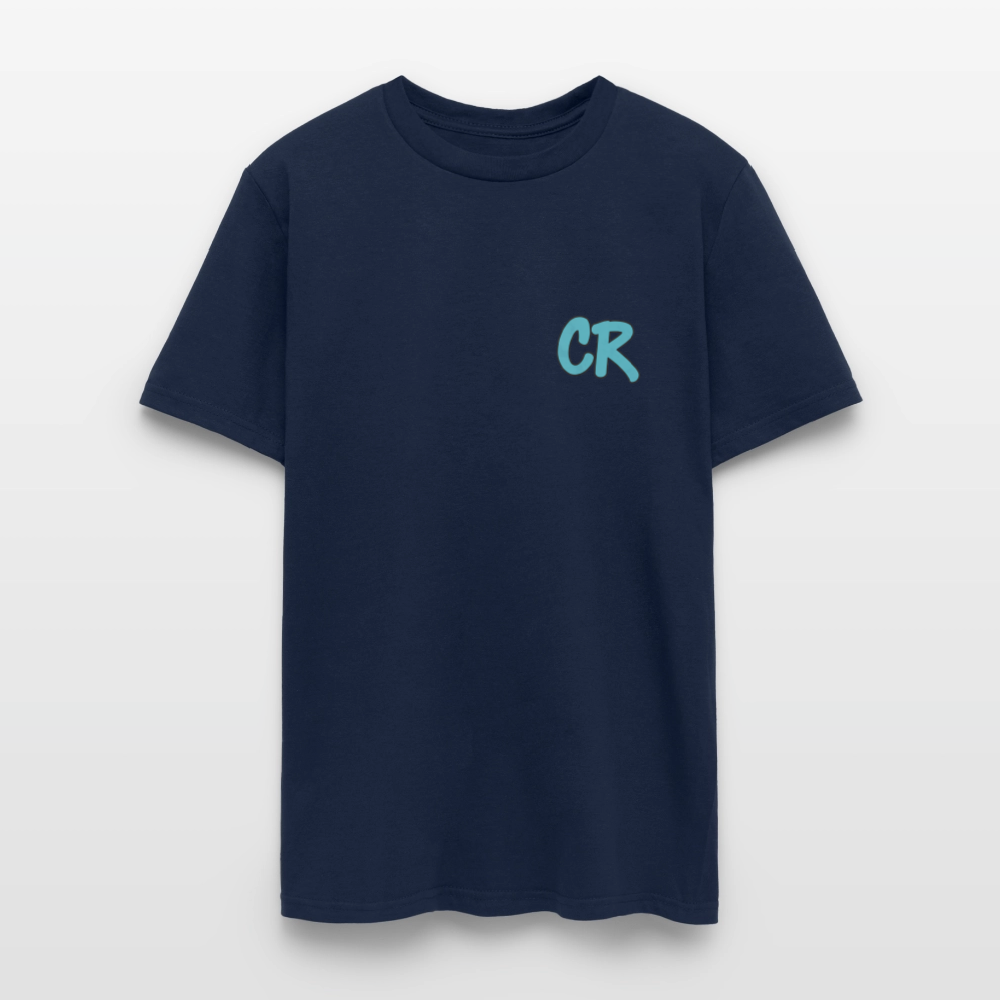 Men's T-Shirt | CHOP LIFE Back Print - navy