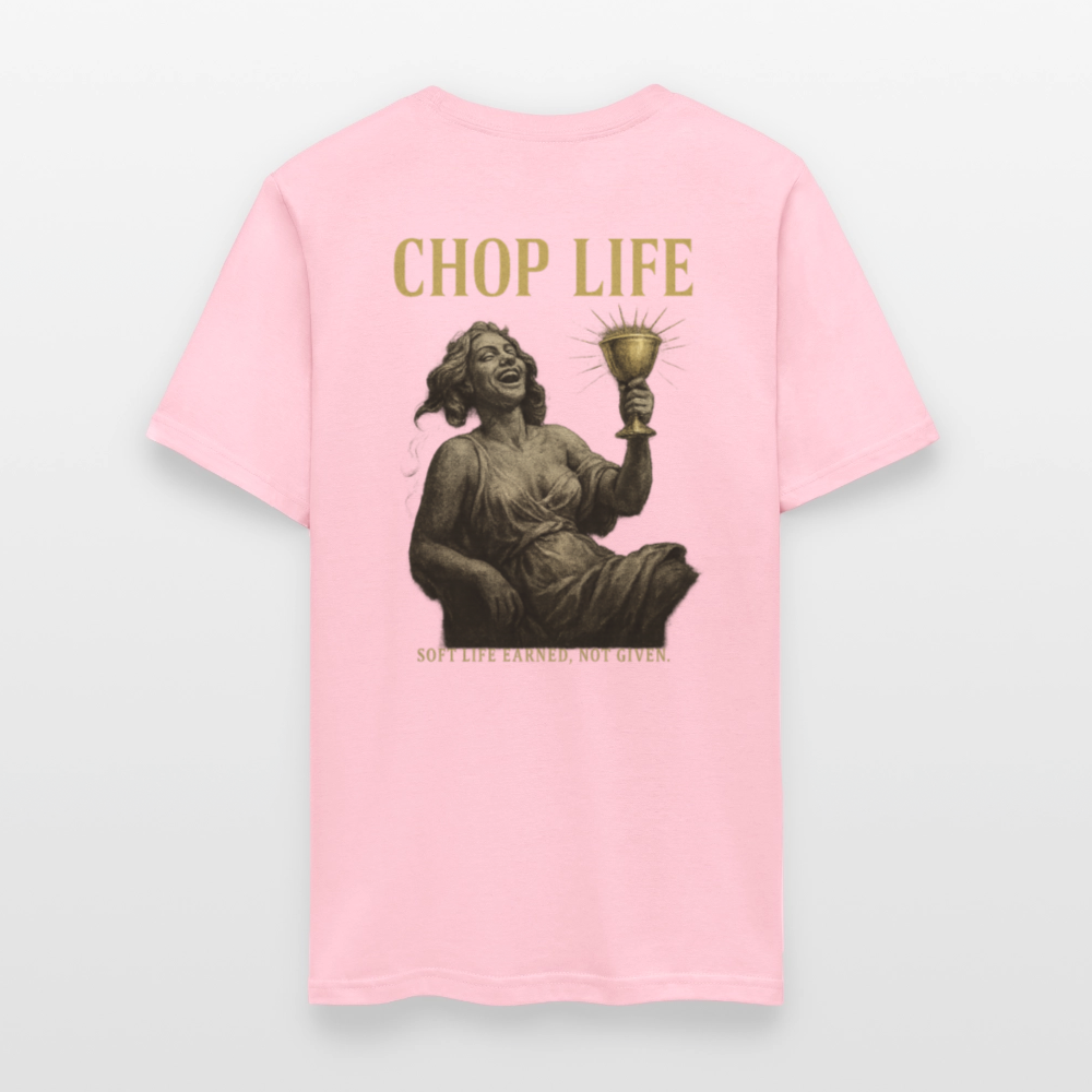 Men's T-Shirt | CHOP LIFE Back Print - pink