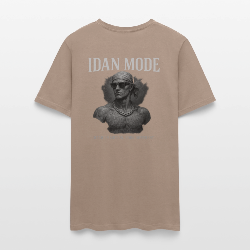 Men's T-Shirt | IDAN MODE Back Print - safari