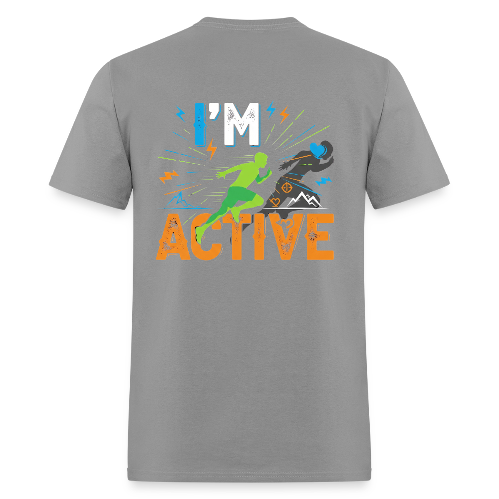 Men's IM ACTIVE T-Shirt | Front & Back - rock