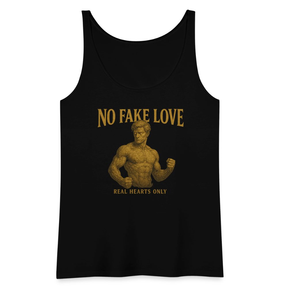 CR - Women's NO FAKE LOVE — Real Hearts Only. Premium Tank Top shop the vibe at chullosrepublic.com