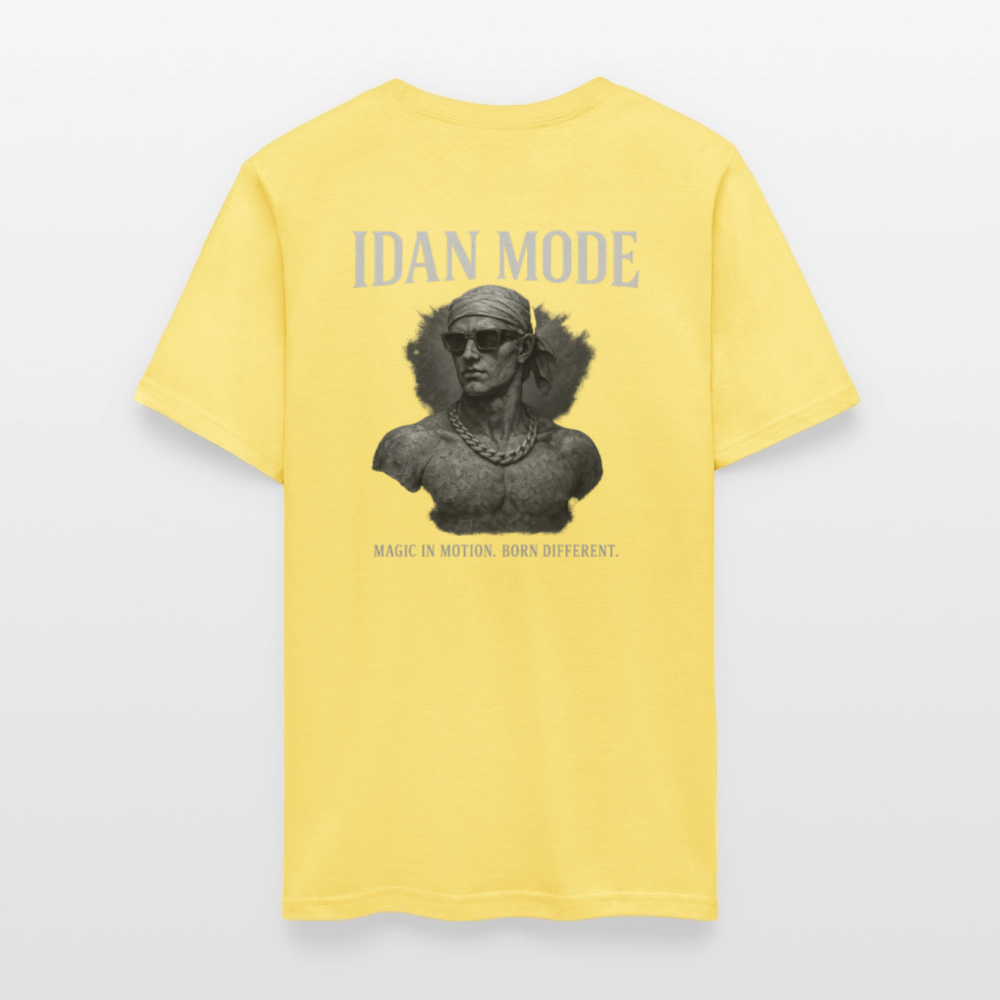 Men's T-Shirt | IDAN MODE Back Print - cornsilk