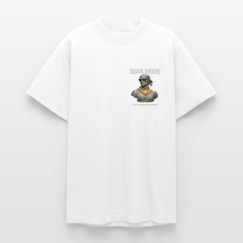"IDAN MODE" HEAVYWEIGHT WASHED T-SHIRT - white