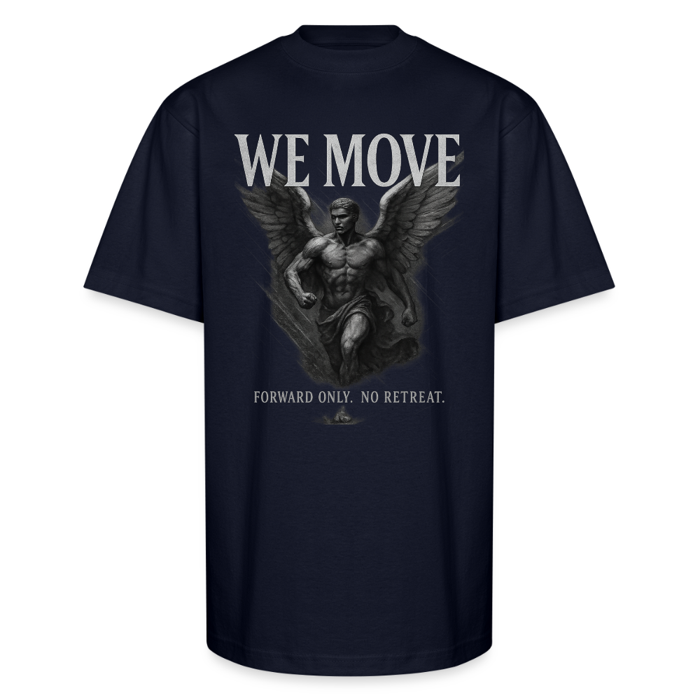 CR - We Move - Forward Only | Male Angel - Unisex Oversized Heavyweight T-Shirt shop the vibe at chullosrepublic.com