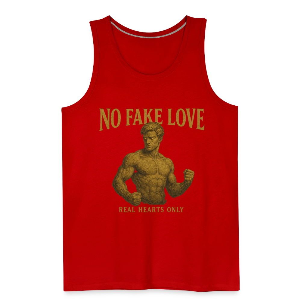 CR -  Men's Premium Tank Top - NO FAKE LOVE | Real Hearts Only shop the vibe at chullosrepublic.com