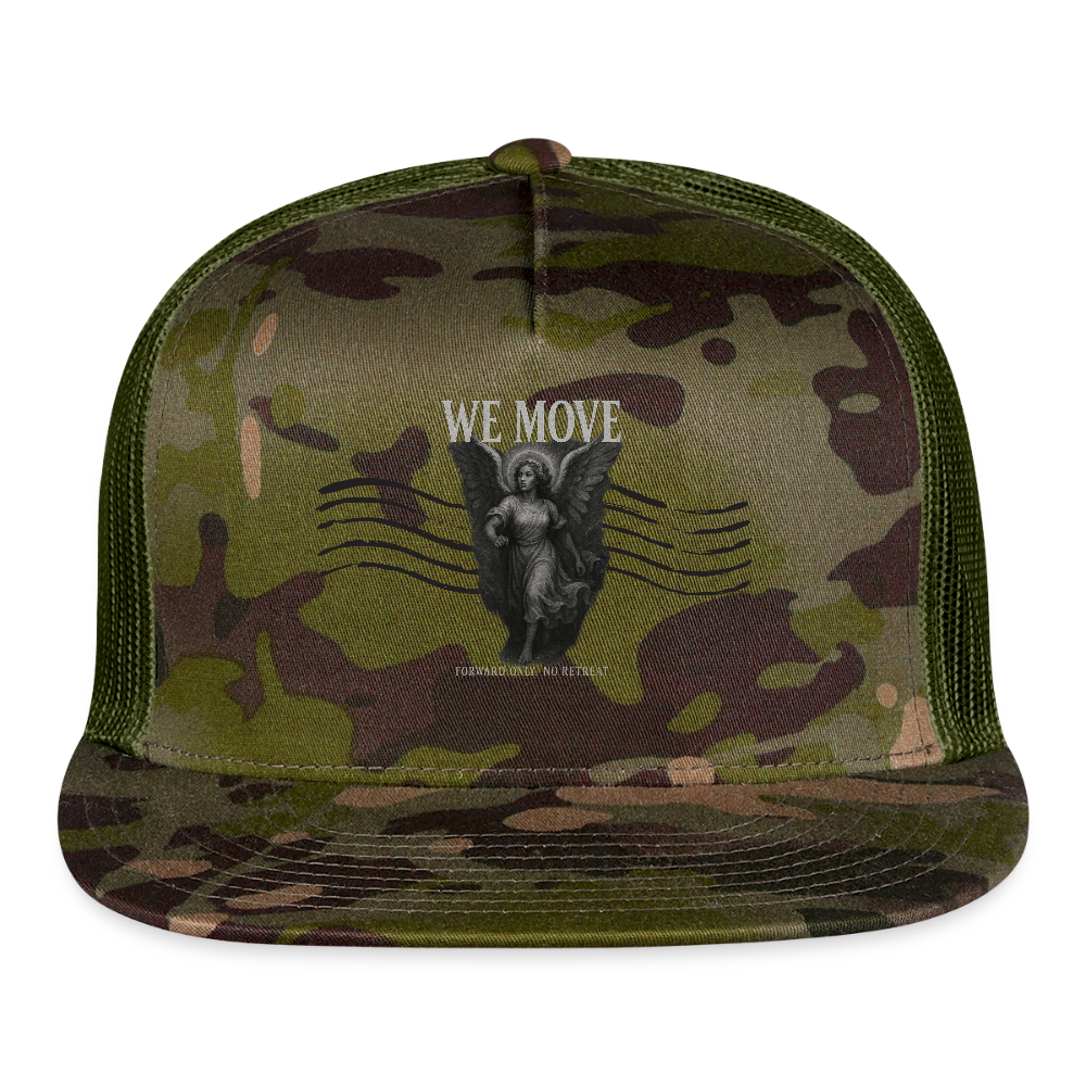 CR - We Move - Forward Only Female Angel | Trucker Hat shop the vibe at chullosrepublic.com