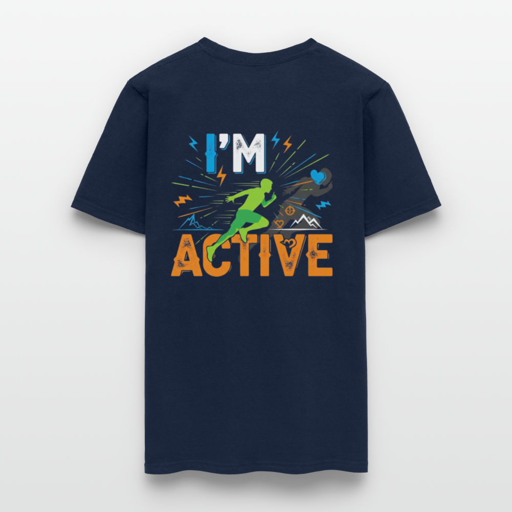 Men's IM ACTIVE T-Shirt | Front & Back - navy