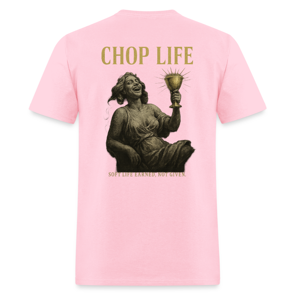 Men's T-Shirt | CHOP LIFE Back Print - pink