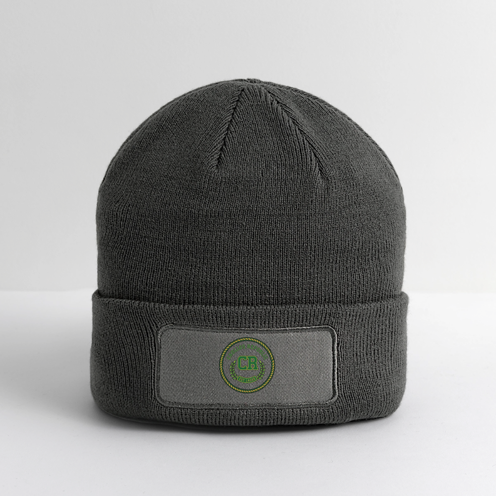 Patch Signature Beanie - charcoal grey