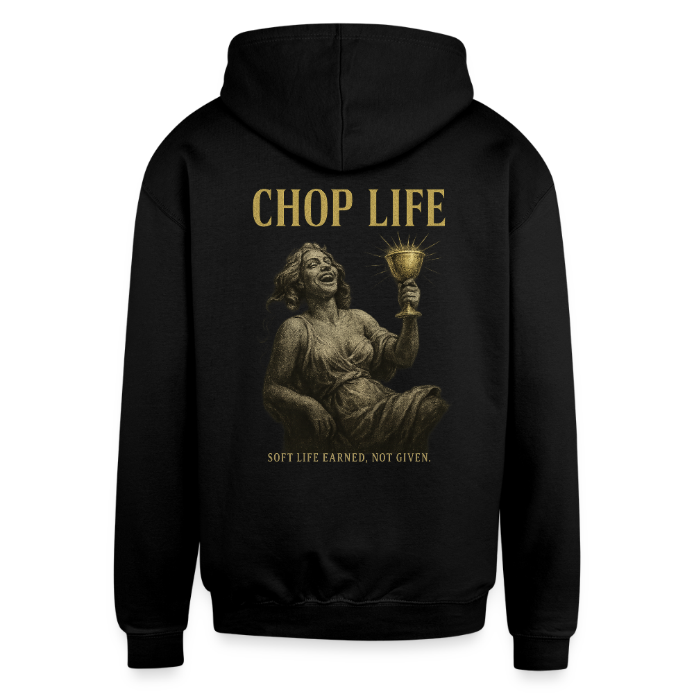 CR - Chop Life - Soft Life Earn. Not Given | Contrast Hoodie - black/heather gray
