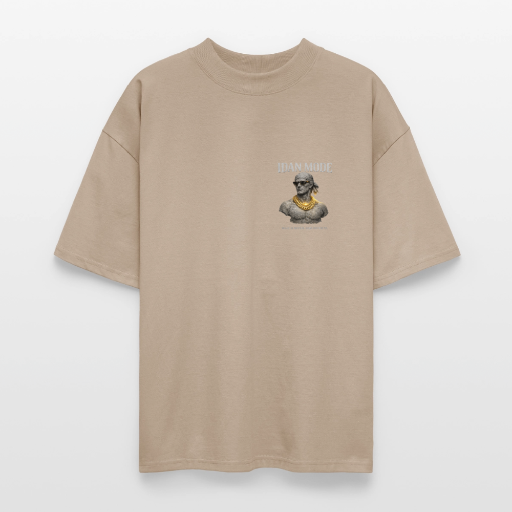 IDAN MODE BRUTALIST MOCK-NECK TEE // FP - stone