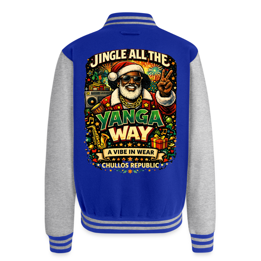 Jingle All The Yanga Way | Unisex College Sweat Jacket - royal/heather grey