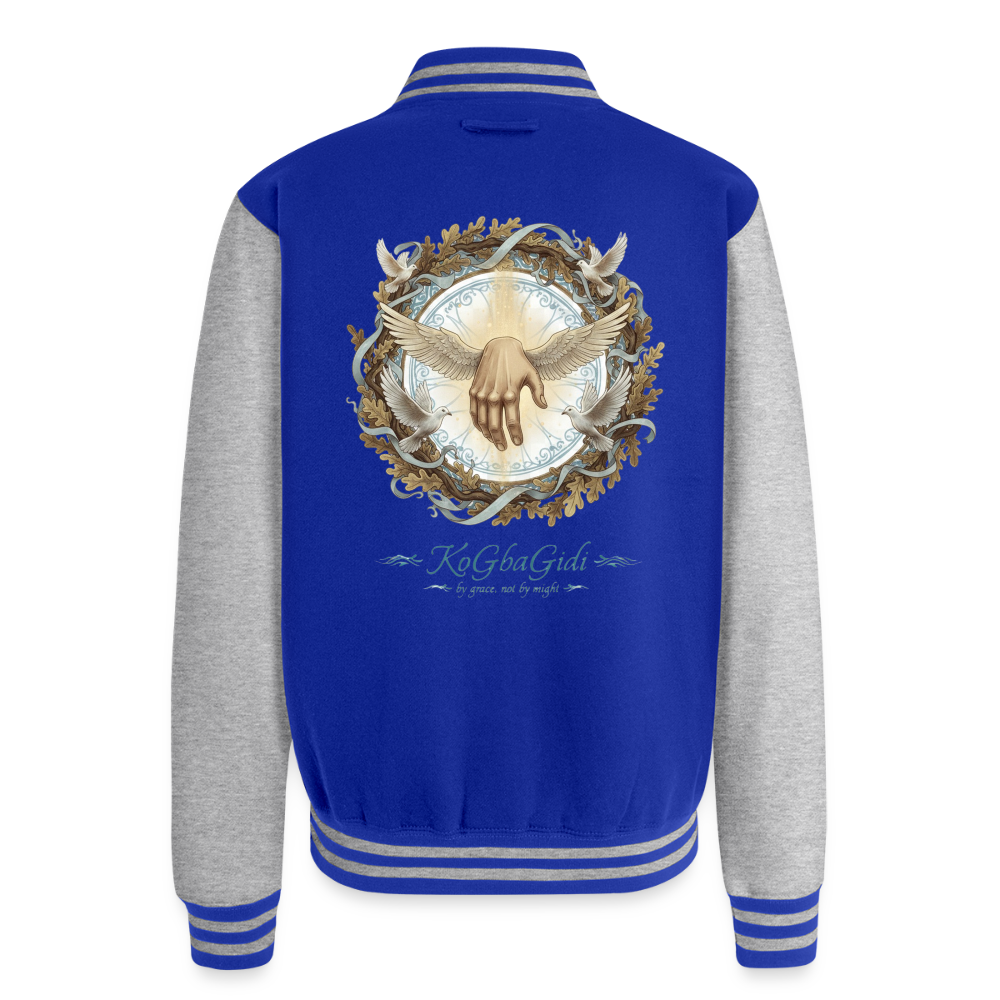 KoGbaGidi | Unisex College Sweat Jacket - royal/heather grey
