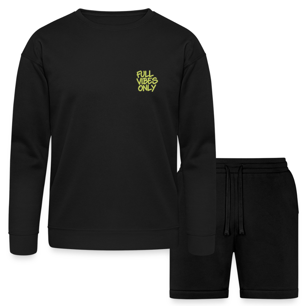 FVO | Full Vibes Only  Unisex Sweatshirt & Short Set - black
