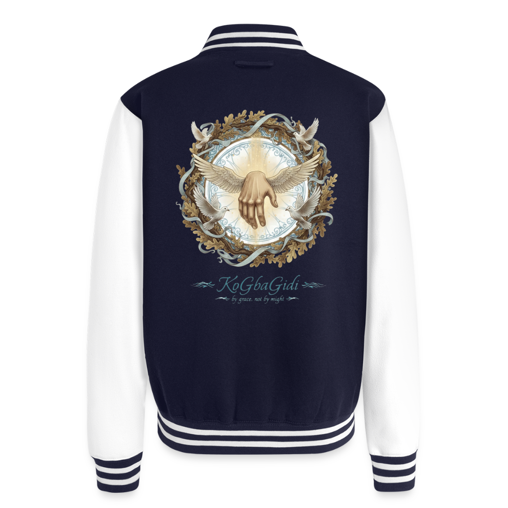 KoGbaGidi | Unisex College Sweat Jacket - navy/white