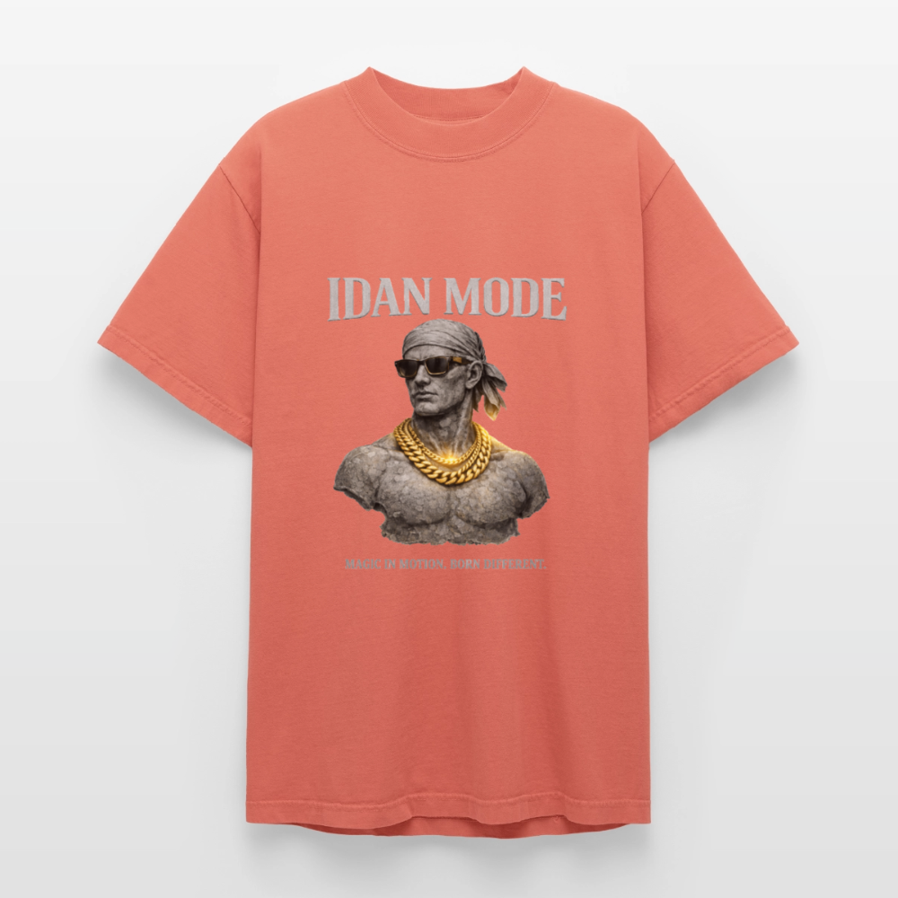 "IDAN MODE" HEAVYWEIGHT WASHED T-SHIRT // FC - peach